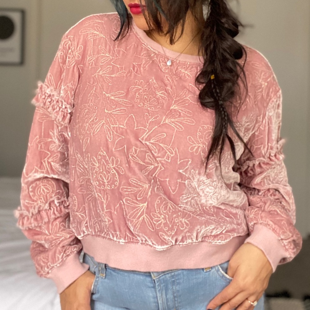 5 à 7 blush sweatshirt